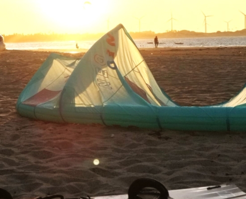 kitesurfen, brasilien, sonnenuntergang